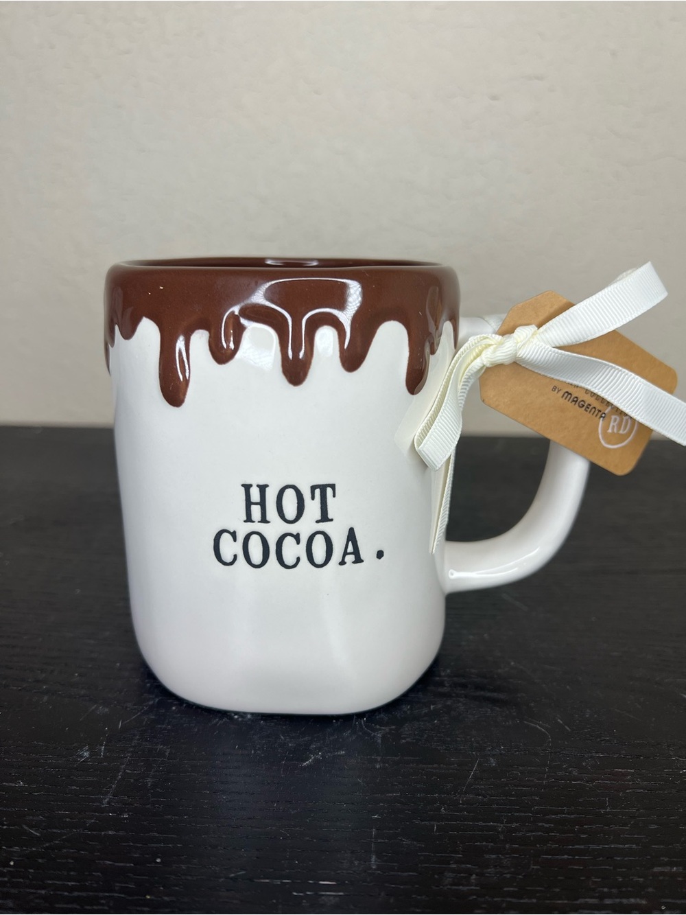 NEW Rae Dunn Hot Cocoa Mug with Chocolate Drip Design